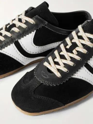 Dries Van Noten Leather-trimmed Suede Sneakers | Thumbnail 4 Dries Van Noten Leather-trimmed Suede Sneakers | Thumbnail 4