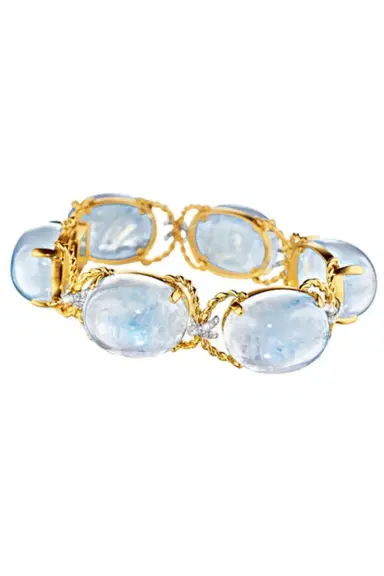 VERDURA Rainbow Moonstone Diamond Pebble Rope Bracelet | Thumbnail 1