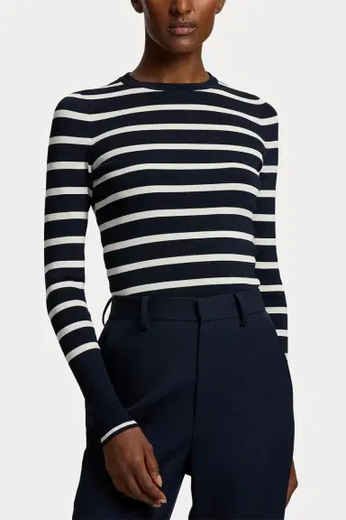 Ralph Lauren Striped Crewneck Sweater | Thumbnail 2 Ralph Lauren Striped Crewneck Sweater | Thumbnail 2