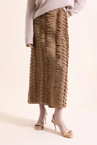TWP Sylkie Skirt - Toasted Coconut | Thumbnail 2