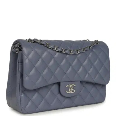 Chanel Chanel Jumbo Classic Double Flap Bag Purple Lambskin Silver Hardware | Thumbnail 2 Chanel Chanel Jumbo Classic Double Flap Bag Purple Lambskin Silver Hardware | Thumbnail 2