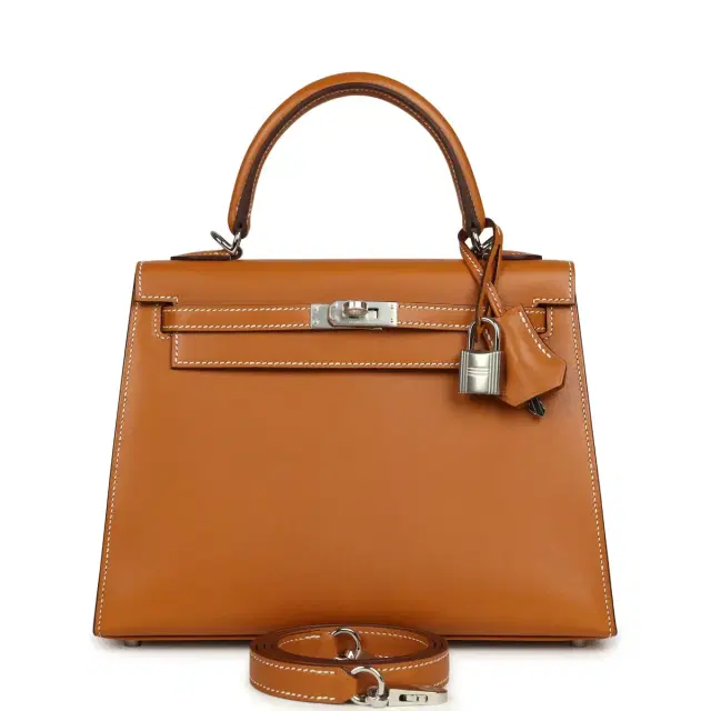 hermes Hermes Kelly Sellier 25 Naturel Sable Butler Palladium Hardware