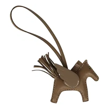 HERMÈS Hermes Pegase Rodeo Bag Charm PM Etoupe Milo Lambskin | Thumbnail 2 HERMÈS Hermes Pegase Rodeo Bag Charm PM Etoupe Milo Lambskin | Thumbnail 2