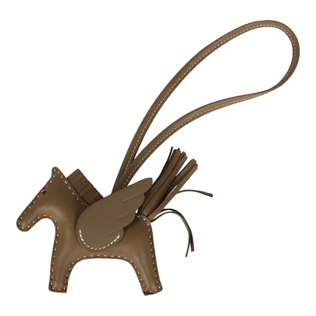 hermes Hermes Pegase Rodeo Bag Charm PM Etoupe Milo Lambskin
