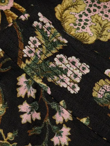 Cara Cara Women's Josephine Floral Linen Palazzo Pants - Clover Black | Thumbnail 7