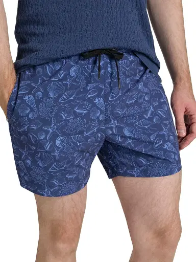 Saks Fifth Avenue Men's COLLECTION Beach Shells Printed Drawstring Swim Shorts - Navy Multi - Size XXL | Thumbnail 5 Saks Fifth Avenue Men's COLLECTION Beach Shells Printed Drawstring Swim Shorts - Navy Multi - Size XXL | Thumbnail 5