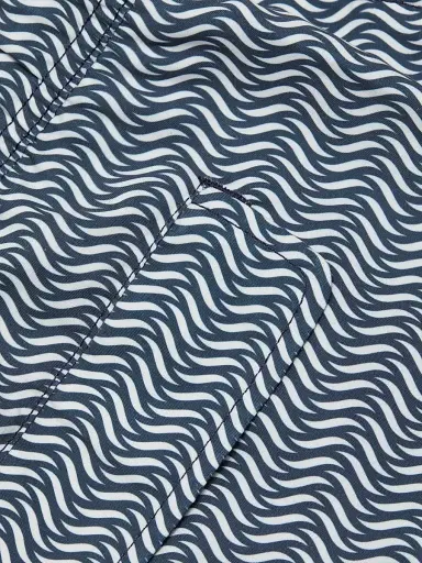 Saks Fifth Avenue Men's COLLECTION Air Geo Printed Drawstring Swim Shorts - Navy - Size XXL | Thumbnail 6