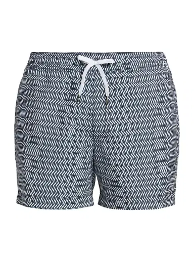 Saks Fifth Avenue Men's COLLECTION Air Geo Printed Drawstring Swim Shorts - Navy - Size XXL | Thumbnail 1