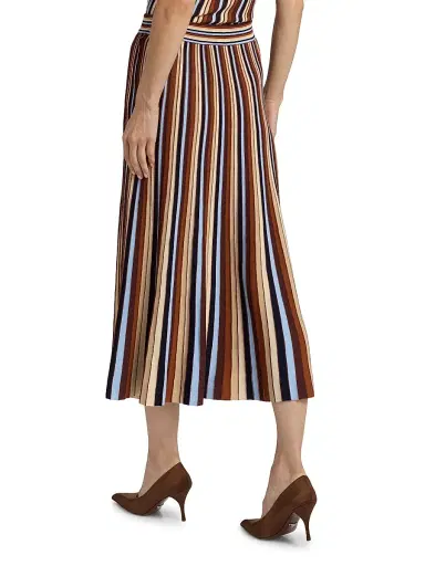 Cara Cara Women's Montana Striped Midi-Skirt - Metalic Stripe | Thumbnail 5 Cara Cara Women's Montana Striped Midi-Skirt - Metalic Stripe | Thumbnail 5