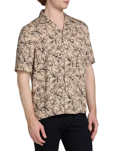 Saks Fifth Avenue Men's Vine Floral Camp Shirt | Thumbnail 4 Saks Fifth Avenue Men's Vine Floral Camp Shirt | Thumbnail 4