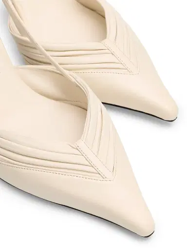 Jimmy Choo Women's Afia 65MM Leather Slingback Pumps - Latte | Thumbnail 6