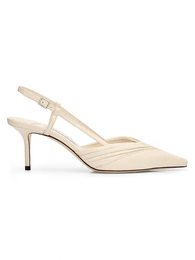 Women's Afia 65MM Leather Slingback Pumps - Latte
