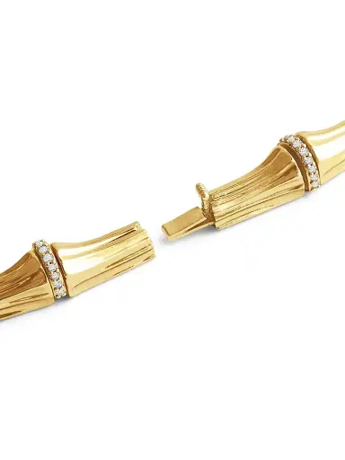 Anabel Aram Women's Bamboo 18K-Gold-Plated & Crystal Necklace - Gold | Thumbnail 3 Anabel Aram Women's Bamboo 18K-Gold-Plated & Crystal Necklace - Gold | Thumbnail 3