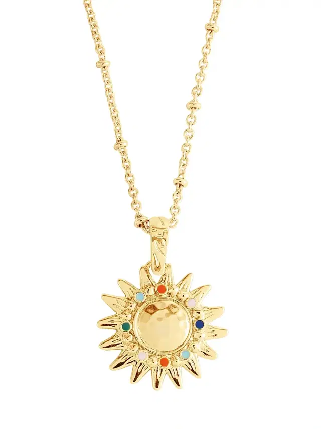 Women's Milos Soleil 18K-Gold-Plated & Enamel Charm