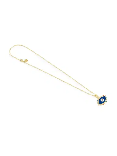 Anabel Aram Women's Milos 18K-Gold-Plated & Enamel Evil Eye Charm | Thumbnail 3 Anabel Aram Women's Milos 18K-Gold-Plated & Enamel Evil Eye Charm | Thumbnail 3
