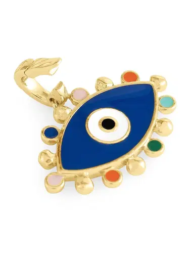 Anabel Aram Women's Milos 18K-Gold-Plated & Enamel Evil Eye Charm | Thumbnail 5 Anabel Aram Women's Milos 18K-Gold-Plated & Enamel Evil Eye Charm | Thumbnail 5