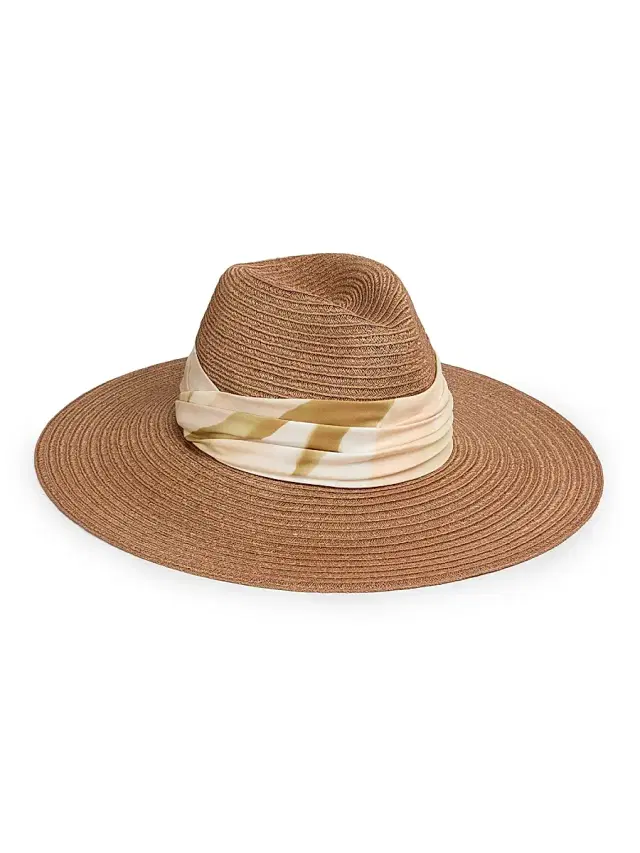 Eugenia Kim Women's Emmanuelle Woven Wide-Brim Fedora - Camel