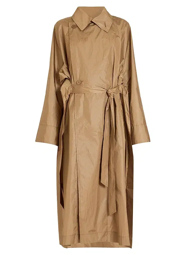 Issey Miyake Women's Aerial Steel Trench Coat - Beige