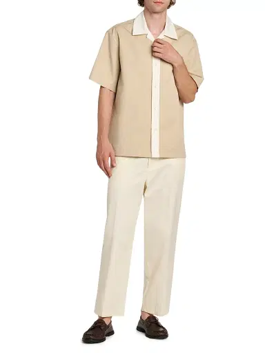 Jil Sander Men's Cotton Relaxed-Fit Straight-Leg Pants | Thumbnail 2