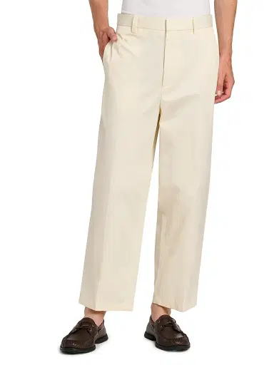 Jil Sander Men's Cotton Relaxed-Fit Straight-Leg Pants | Thumbnail 3