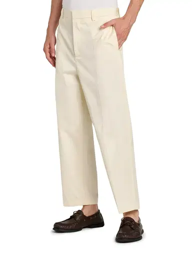 Jil Sander Men's Cotton Relaxed-Fit Straight-Leg Pants | Thumbnail 4