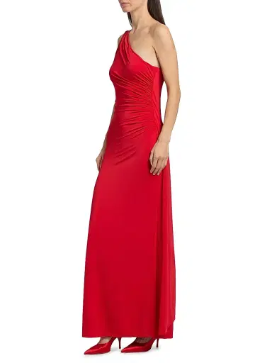 Ronny Kobo Women's Linden One-Shoulder Maxi Dress - Goji Berry | Thumbnail 4