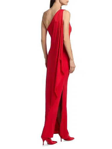 Ronny Kobo Women's Linden One-Shoulder Maxi Dress - Goji Berry | Thumbnail 5