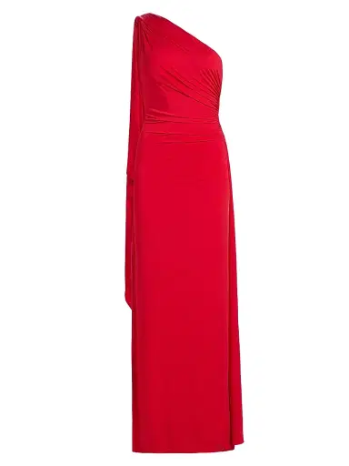 Ronny Kobo Women's Linden One-Shoulder Maxi Dress - Goji Berry | Thumbnail 1