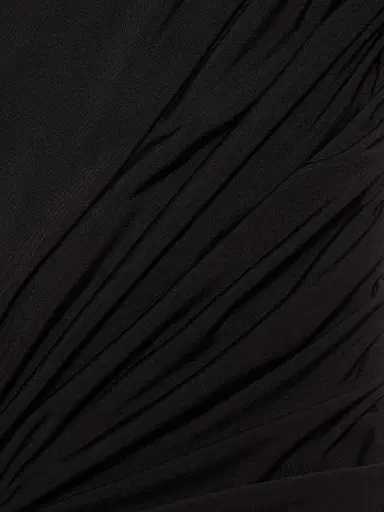 PRABAL GURUNG Women's Asymmetric Ruched Midi-Dress - Black - Size XL | Thumbnail 7 PRABAL GURUNG Women's Asymmetric Ruched Midi-Dress - Black - Size XL | Thumbnail 7