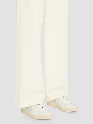 Veja Women's Esplar Low-Top Leather Sneakers - White Silver - Size 9 | Thumbnail 2