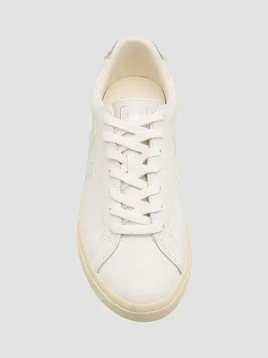 Veja Women's Esplar Low-Top Leather Sneakers - White Silver - Size 9 | Thumbnail 4