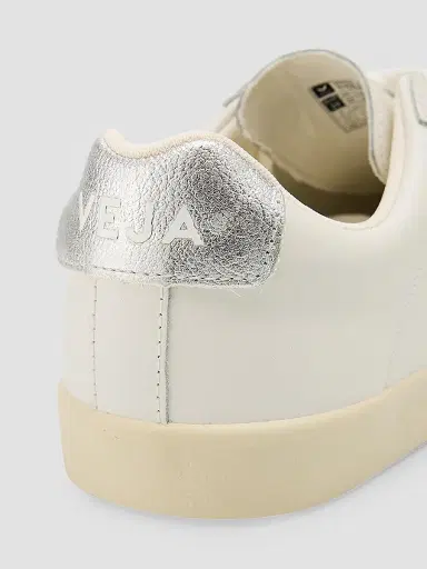 Veja Women's Esplar Low-Top Leather Sneakers - White Silver - Size 9 | Thumbnail 5