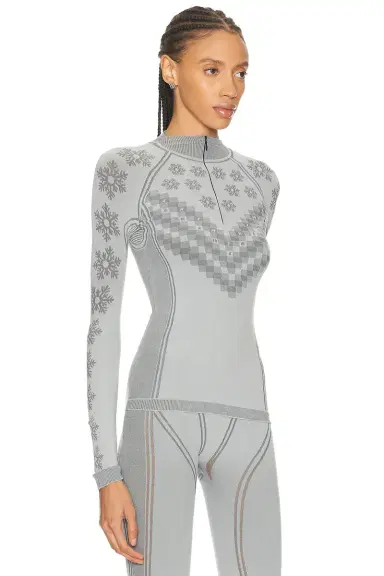 Skims Ski First Layers Half Zip Long Sleeve Sweater | Thumbnail 2 Skims Ski First Layers Half Zip Long Sleeve Sweater | Thumbnail 2
