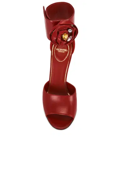 Valentino Garavani Drip Rose 105 Sandal | Thumbnail 4 Valentino Garavani Drip Rose 105 Sandal | Thumbnail 4