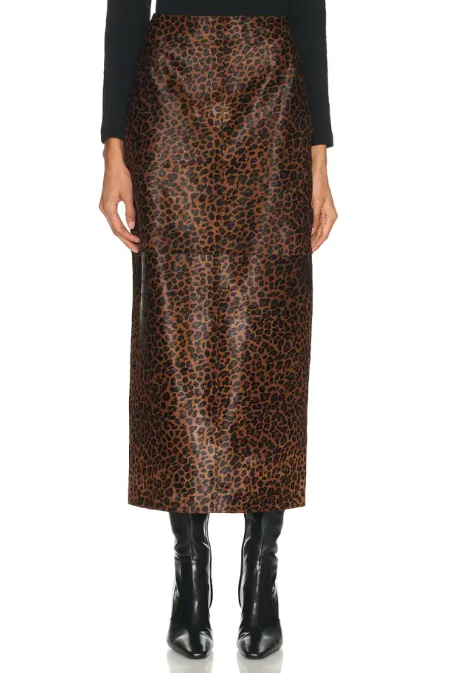 NOUR HAMMOUR for FWRD Elisse Ponyhair Skirt