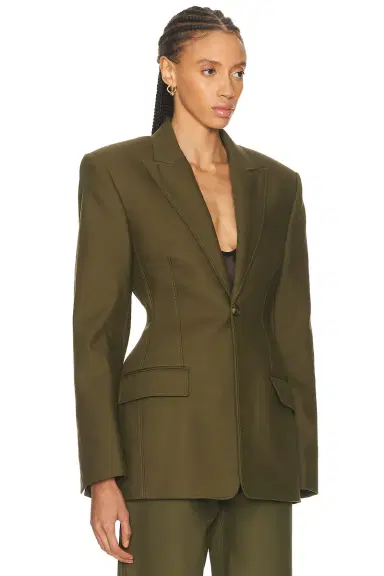 Wardrobe.NYC Drill Contour Blazer | Thumbnail 3 Wardrobe.NYC Drill Contour Blazer | Thumbnail 3