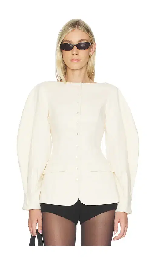 WeWoreWhat Cocoon Sleeve Peplum Blazer