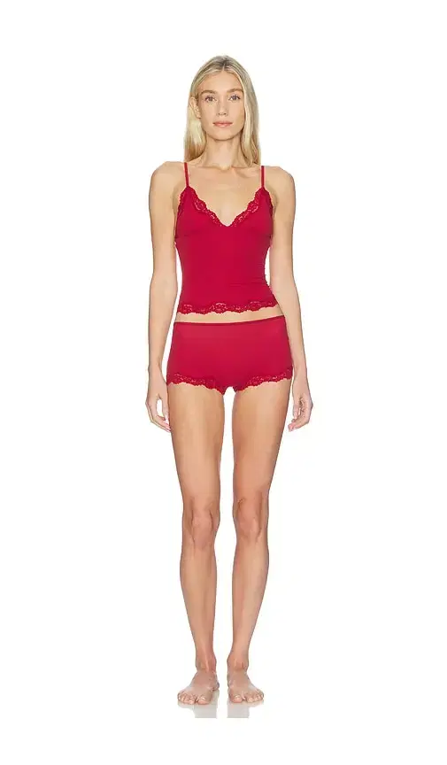 Fits Everybody Lace Cami And Boy Short Set