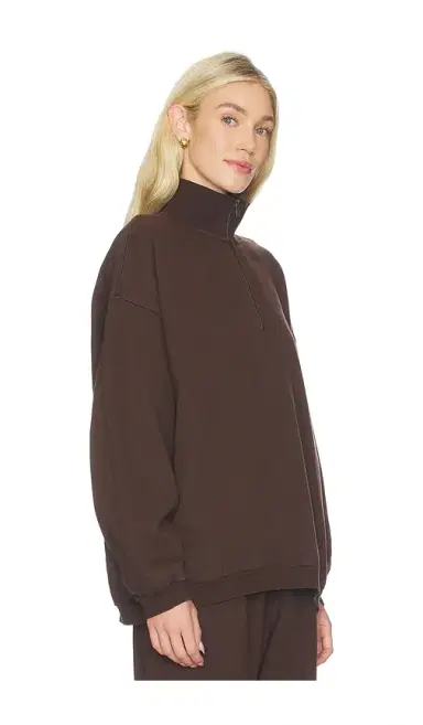 Skims Boyfriend Fleece Slouchy Turtleneck Pullover | Thumbnail 2