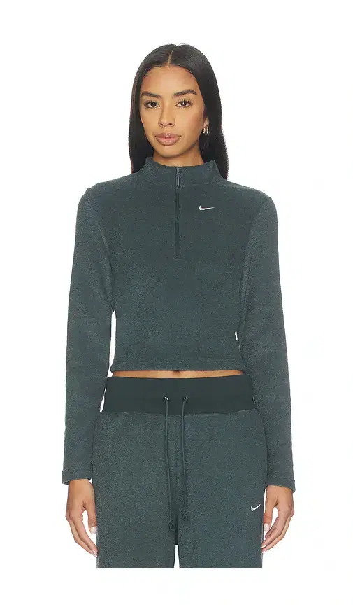 Slim Long Sleeve Cozy Fleece 1/2 Zip Top