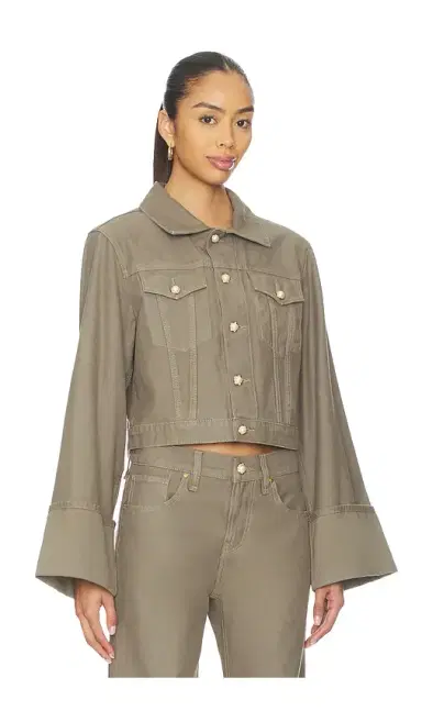 Hudson Jeans Cuffed Cropped Jacket | Thumbnail 2 Hudson Jeans Cuffed Cropped Jacket | Thumbnail 2