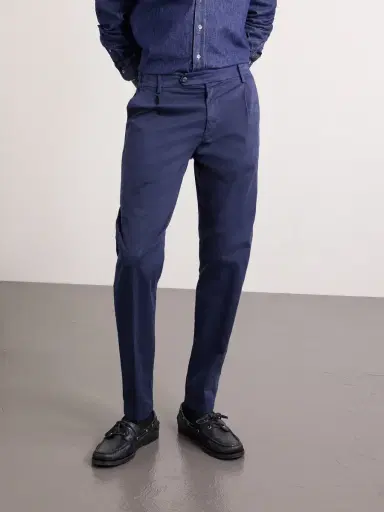 ELEVENTY Slim-Fit Cotton-Blend Twill Chinos - Men | Thumbnail 3 ELEVENTY Slim-Fit Cotton-Blend Twill Chinos - Men | Thumbnail 3