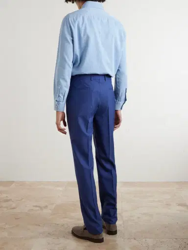 Brunello Cucinelli Straight-Leg Pleated Virgin Wool Suit Trousers - Men | Thumbnail 4