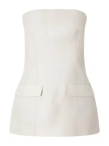 TOTEME Strapless Darted Wool And Silk-blend Crepe Bustier Top | Thumbnail 1 TOTEME Strapless Darted Wool And Silk-blend Crepe Bustier Top | Thumbnail 1