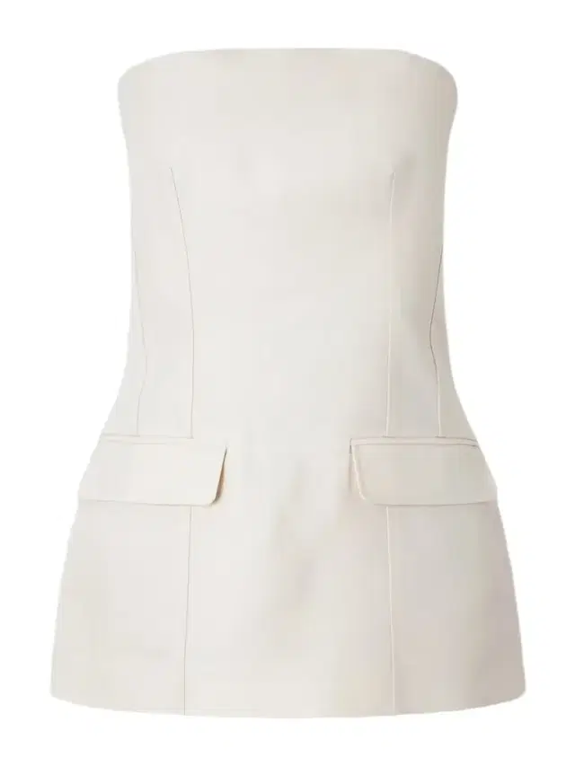 Strapless Darted Wool And Silk-blend Crepe Bustier Top