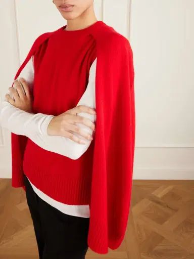 TOTEME Cape-effect Cashmere Sweater | Thumbnail 4 TOTEME Cape-effect Cashmere Sweater | Thumbnail 4