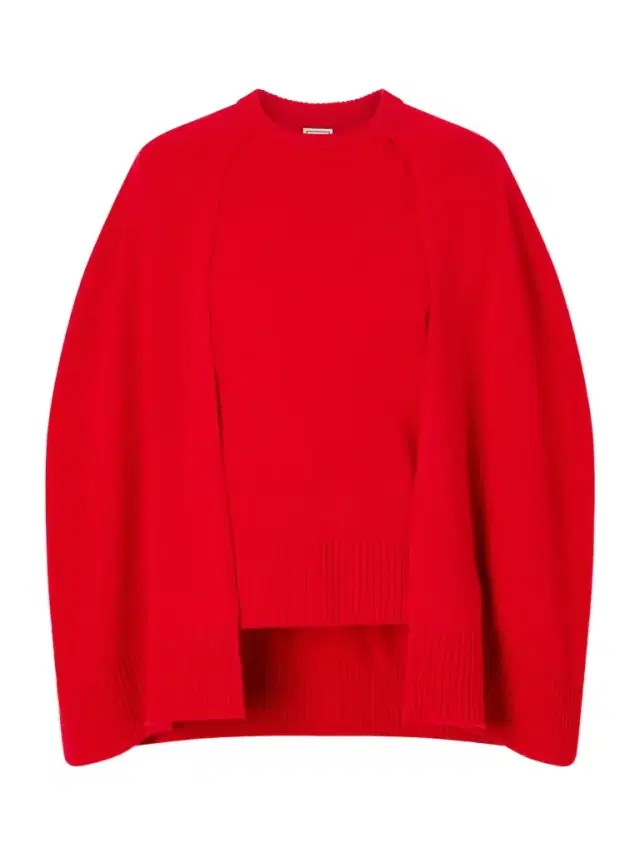 Cape-effect Cashmere Sweater