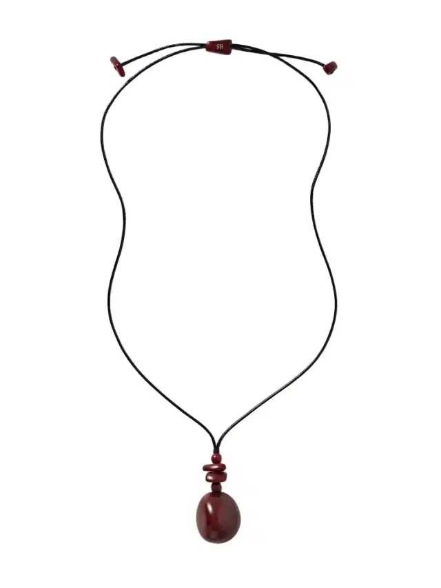 The Pendant Tagua And Leather Necklace