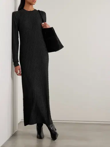 TOTEME Cable-knit Wool Maxi Dress | Thumbnail 2 TOTEME Cable-knit Wool Maxi Dress | Thumbnail 2