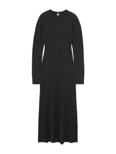 TOTEME Cable-knit Wool Maxi Dress | Thumbnail 1 TOTEME Cable-knit Wool Maxi Dress | Thumbnail 1